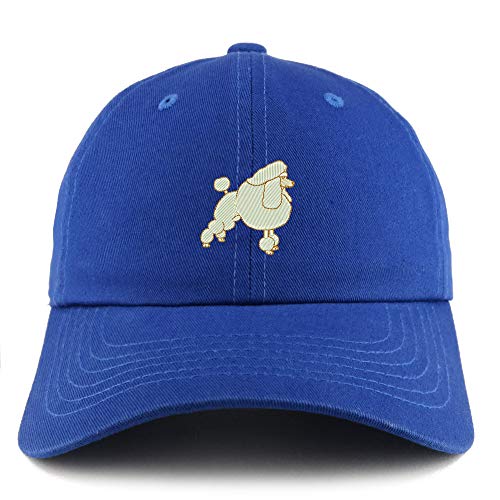 Trendy Apparel Shop Poodle Dog Embroidered Low Profile Soft Cotton Dad Hat Cap