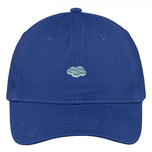 Trendy Apparel Shop Cloud Embroidered Soft Crown 100% Brushed Cotton Cap