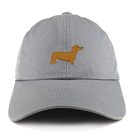 Trendy Apparel Shop Dachshund Dog Embroidered Low Profile Soft Cotton Dad Hat Cap