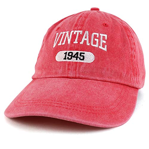 Trendy Apparel Shop 75th Birthday Vintage 1946 Washed Cotton Adjustable Cap