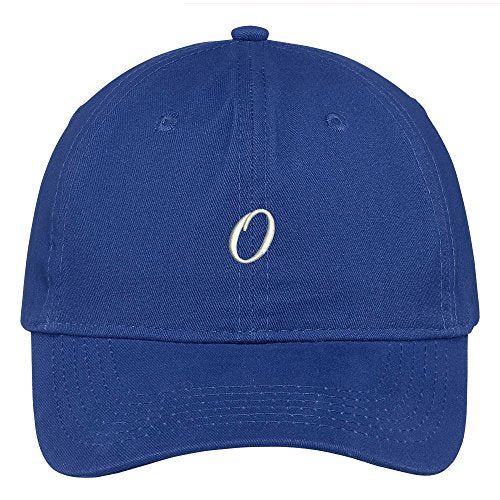 Trendy Apparel Shop Letter O Small Script Font Embroidered Adjustable Cotton Cap