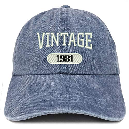 Trendy Apparel Shop 40th Birthday Vintage Year Washed Cotton Adjustable Cap