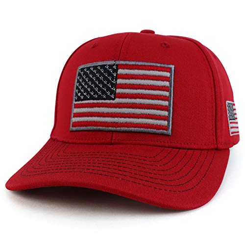 Trendy Apparel Shop 3D USA Flag Embroidered Structured Snapback Baseball Cap