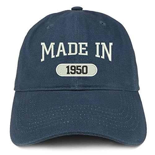 Trendy Apparel Shop Made in 1950 Embroidered 71st Birthday Brushed Cotton Cap