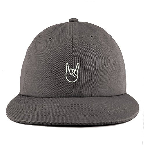 Trendy Apparel Shop Rock On Embroidered Unstructured Flatbill Adjustable Cap