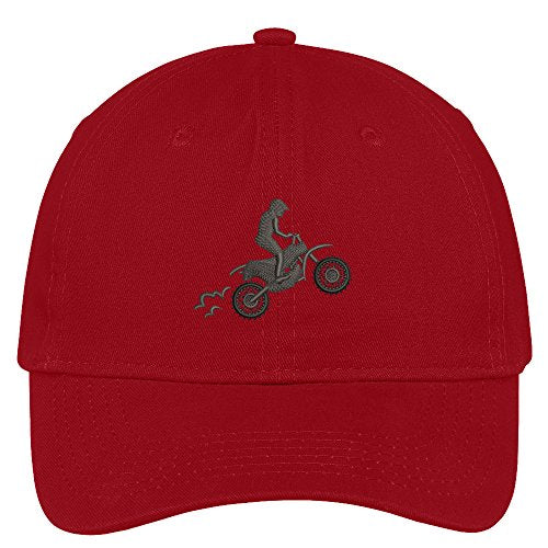 Trendy Apparel Shop Motocross Bike Embroidered Soft Crown 100% Brushed Cotton Cap