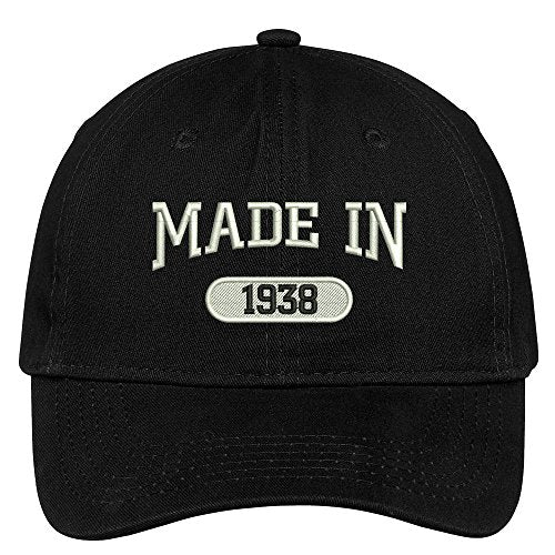 Trendy Apparel Shop 81st Birthday - Made in 1938 Embroidered Low Profile Cotton Baseball Cap