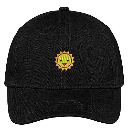 Trendy Apparel Shop Happy Sun Embroidered Soft Brushed Cotton Low Profile Cap