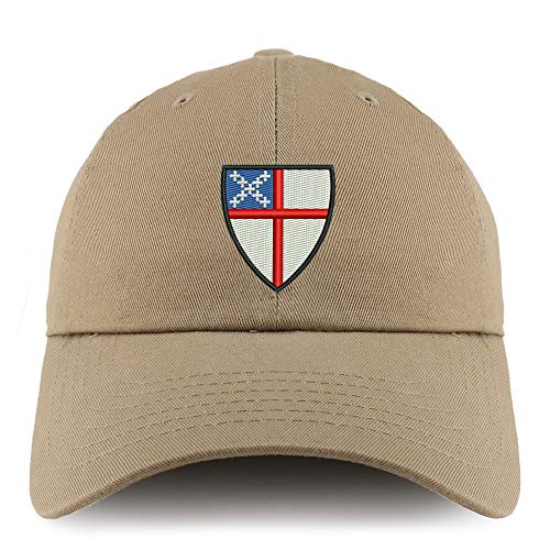 Trendy Apparel Shop Episcopal Shield Solid Adjustable Unstructured Dad Hat