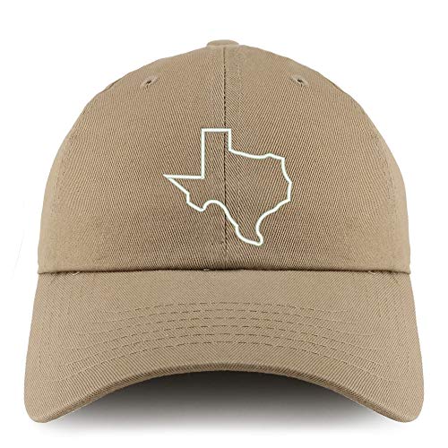 Trendy Apparel Shop Texas Outline Solid Adjustable Unstructured Dad Hat