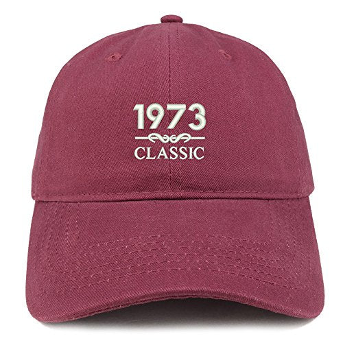 Trendy Apparel Shop Classic 1973 Embroidered Retro Soft Cotton Baseball Cap