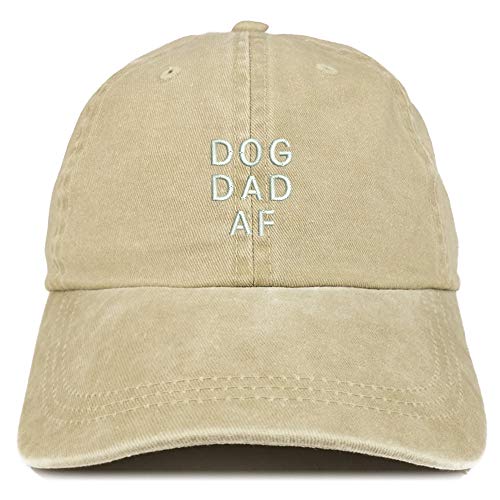 Trendy Apparel Shop Dog Dad AF Embroidered Washed Low Profile Cap