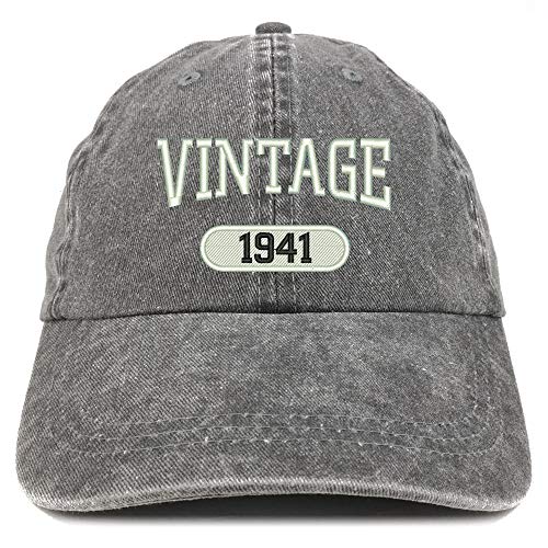 Trendy Apparel Shop 80th Birthday Vintage 1941 Washed Cotton Adjustable Cap