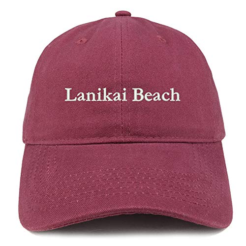 Trendy Apparel Shop Lanikai Beach Embroidered Brushed Cotton Cap