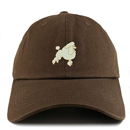 Trendy Apparel Shop Poodle Dog Embroidered Low Profile Soft Cotton Dad Hat Cap