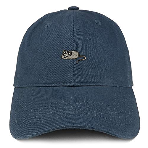 Trendy Apparel Shop Mouse Embroidered Unstructured Cotton Dad Hat