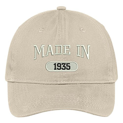 Trendy Apparel Shop 84th Birthday - Made in 1935 Embroidered Low Profile Cotton Baseball Cap