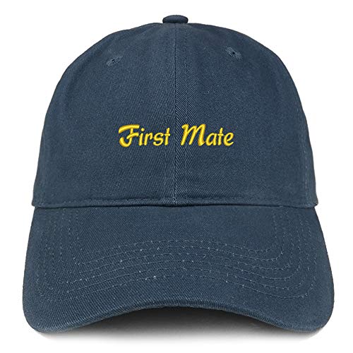 Trendy Apparel Shop First Mate Embroidered 100% Cotton Adjustable Cap Dad Hat