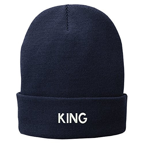 Trendy Apparel Shop Flexfit King Embroidered Winter Knitted Long Beanie