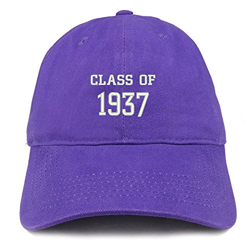 Trendy Apparel Shop Class of 1937 Embroidered Reunion Brushed Cotton Baseball Cap