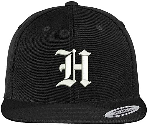 Trendy Apparel Shop Old English Gold D Embroidered Snapback Flatbill Baseball Cap