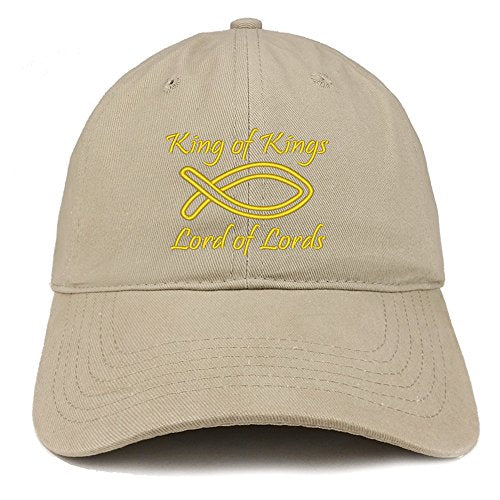 Trendy Apparel Shop King of King Embroidered Low Profile Brushed Cotton Cap