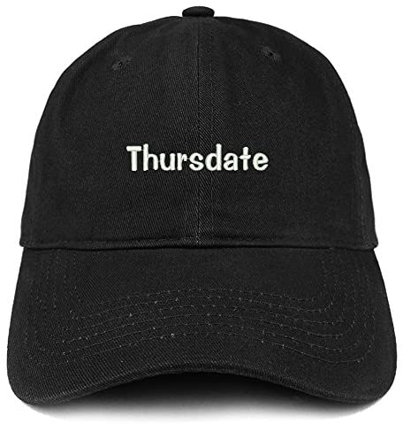 Trendy Apparel Shop Thursdate Embroidered Soft Cotton Dad Hat