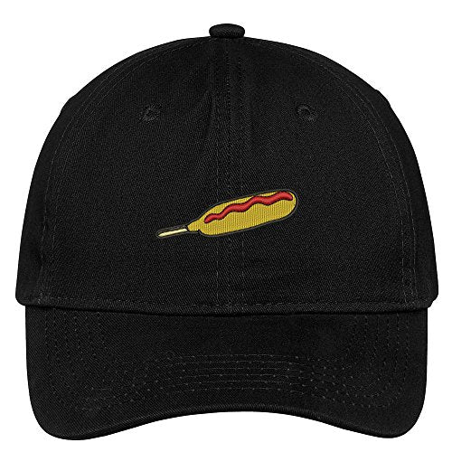 Trendy Apparel Shop Corn Dog Embroidered Low Profile Soft Cotton Brushed Cap