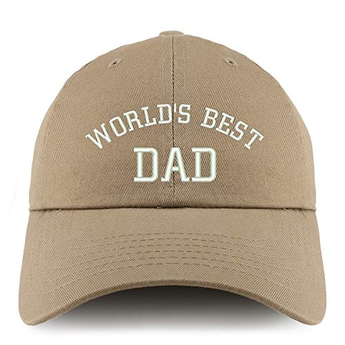 Trendy Apparel Shop World's Best Dad Solid Adjustable Unstructured Dad Hat