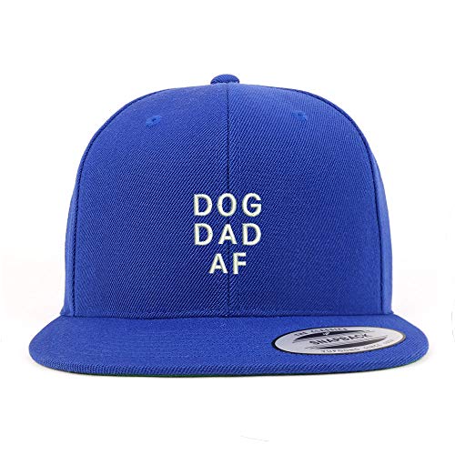 Trendy Apparel Shop Dog Dad AF Structured Flatbill Snapback Cap