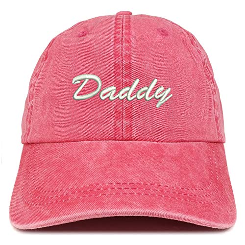 Trendy Apparel Shop Daddy Script Font Embroidered Low Profile Washed Cotton Cap