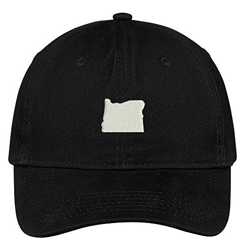 Trendy Apparel Shop Oregon State Map Embroidered Low Profile Soft Cotton Brushed Baseball Cap