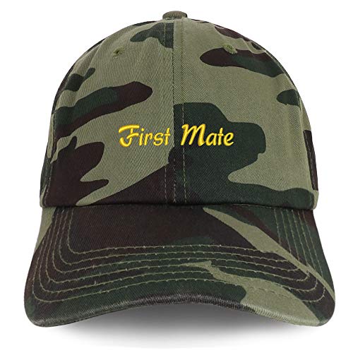 Trendy Apparel Shop First Mate Embroidered 100% Cotton Adjustable Cap Dad Hat