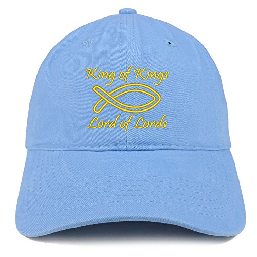 Trendy Apparel Shop King of King Embroidered Low Profile Brushed Cotton Cap