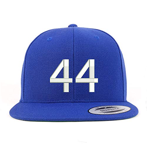 Trendy Apparel Shop Number 44 Embroidered Snapback Flatbill Baseball Cap