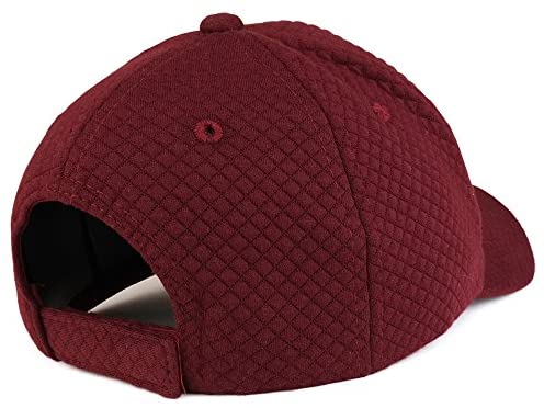 Trendy Apparel Shop Plain Mini Quilted 100% Soft Cotton Structured Baseball Cap