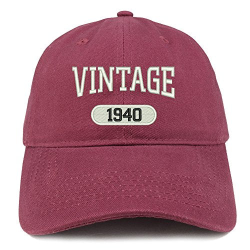 Trendy Apparel Shop Vintage 1939 Embroidered 81st Birthday Relaxed Fitting Cotton Cap