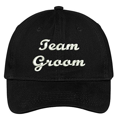 Trendy Apparel Shop Team Groom Wedding Theme Embroidered Soft Crown Cotton Cap