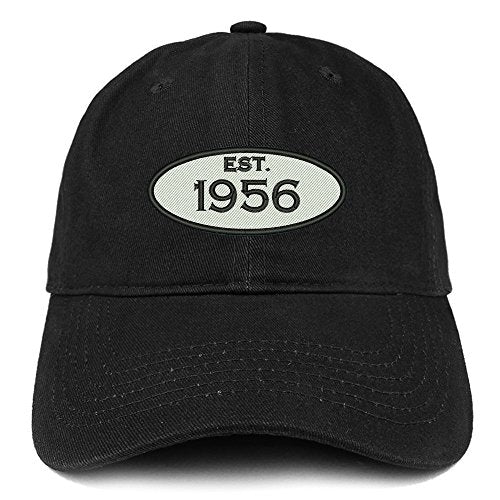 Trendy Apparel Shop Established 1955 Embroidered 65th Birthday Gift Soft Crown Cotton Cap