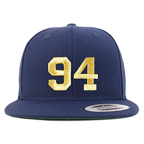 Trendy Apparel Shop Number 33 Gold Thread Flat Bill Snapback Baseball Cap -  Black at  Men's Clothing store