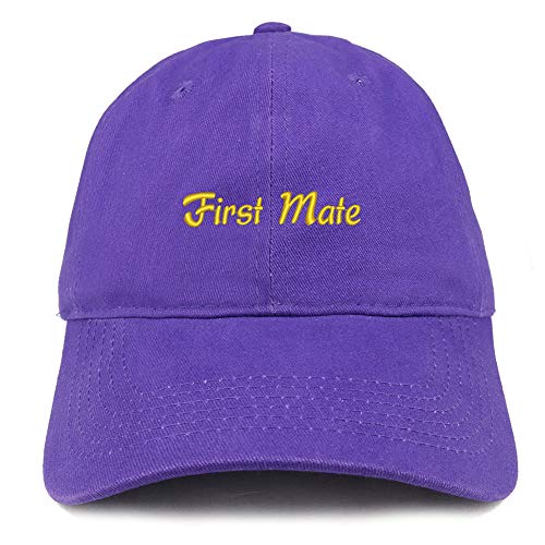 Trendy Apparel Shop First Mate Embroidered 100% Cotton Adjustable Cap Dad Hat