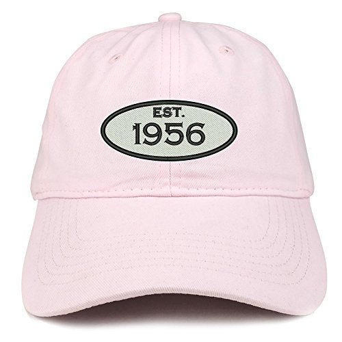 Trendy Apparel Shop Established 1955 Embroidered 65th Birthday Gift Soft Crown Cotton Cap