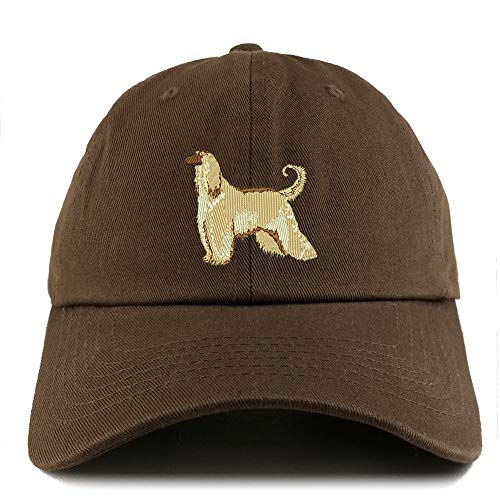 Trendy Apparel Shop Afghan Hound Dog Embroidered Low Profile Soft Cotton Dad Hat Cap