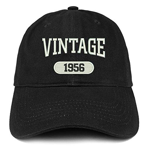 Trendy Apparel Shop 65th Birthday Vintage Year Soft Crown Brushed Cotton Cap