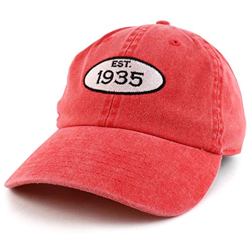 Trendy Apparel Shop 85th Birthday Established 1936 Washed Cotton Adjustable Cap