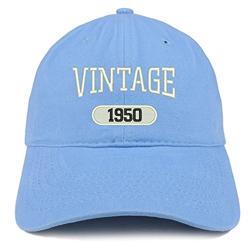 Trendy Apparel Shop Vintage 1950 Embroidered 71st Birthday Relaxed Fitting Cotton Cap