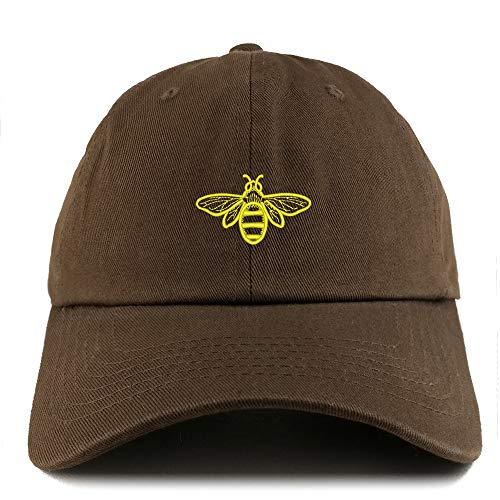 Trendy Apparel Shop Bee Embroidered Solid Adjustable Unstructured Dad Hat