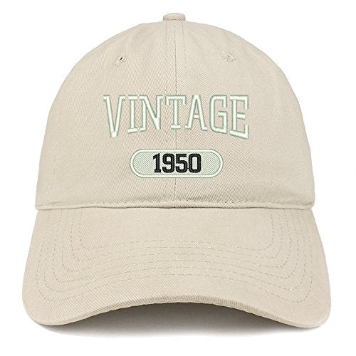 Trendy Apparel Shop Vintage 1950 Embroidered 71st Birthday Relaxed Fitting Cotton Cap