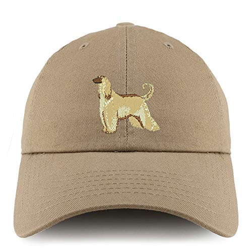 Trendy Apparel Shop Afghan Hound Dog Embroidered Low Profile Soft Cotton Dad Hat Cap