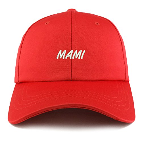 Trendy Apparel Shop Mami Embroidered Structured Satin Adjustable Cap